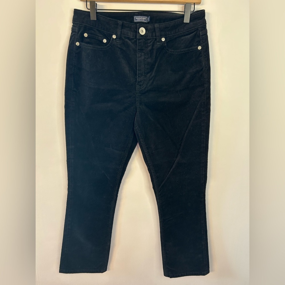 Vineyard Vines Women’s Jet Black Mid-Rise Kick Flare Corduroy Pants, Size 30 - Picture 7 of 14